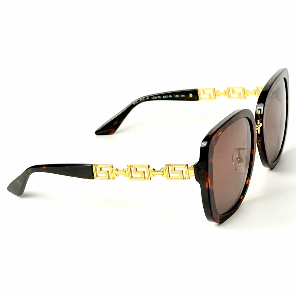 Versace Mod 4407 D 108/73 Tortoise Sunglasses with Gold Detailing - Picture 4 of 6